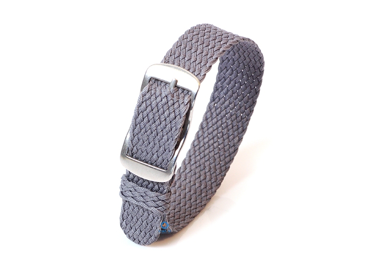 Perlon Uhrenarmband 14mm grau