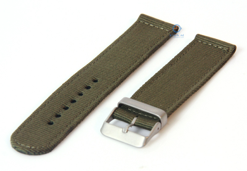 Uhrenarmband aus Nylon 24mm dunkelgrün
