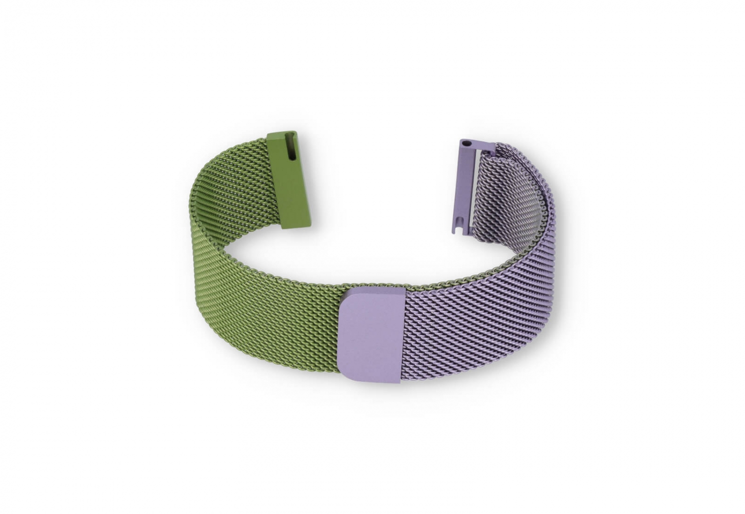 Milanese 22mm horlogeband - Lila/groen
