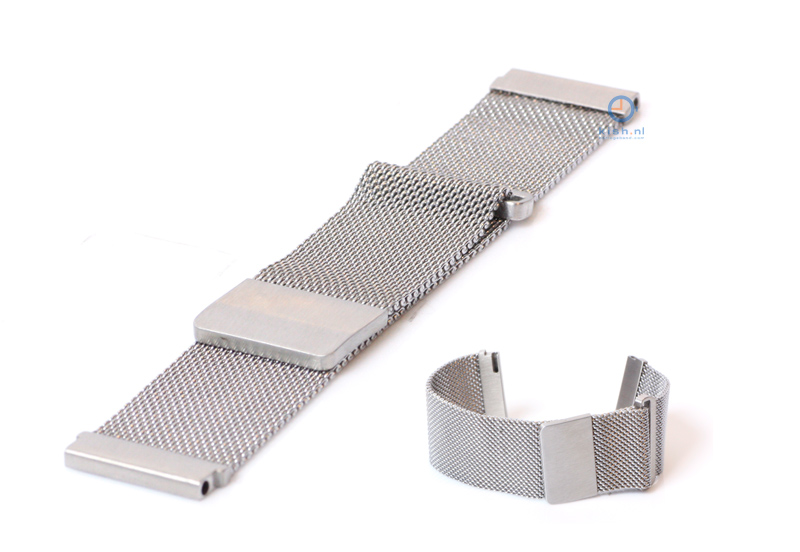 Uhrenarmband Mailänder silber (22mm)