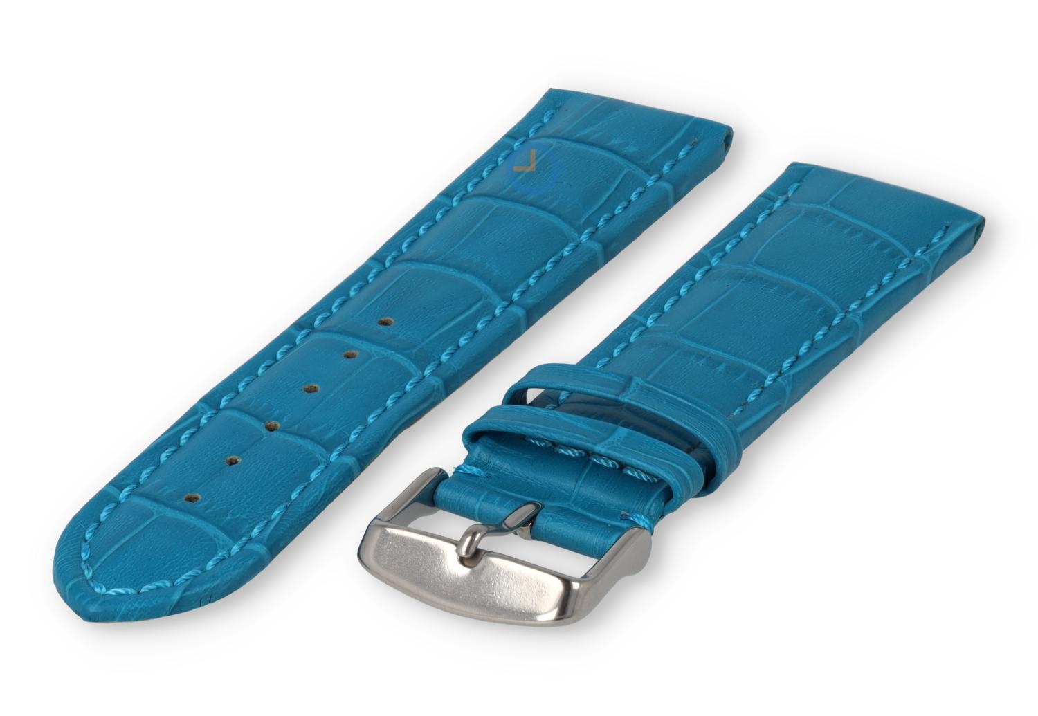 Starkes Uhrenarmband aus Kalbsleder - 18mm - türkis
