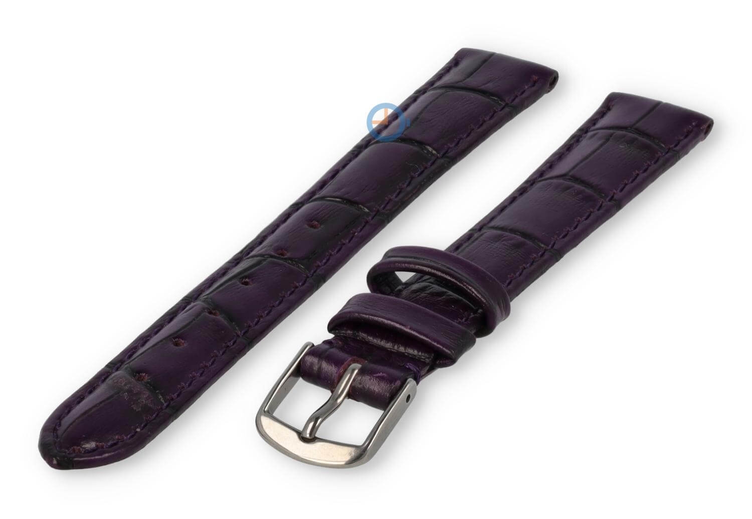 XL Uhrenarmband aus Leder - 14mm - aubergine