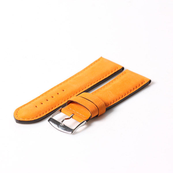 Uhrenarmband 24mm Orange Leder