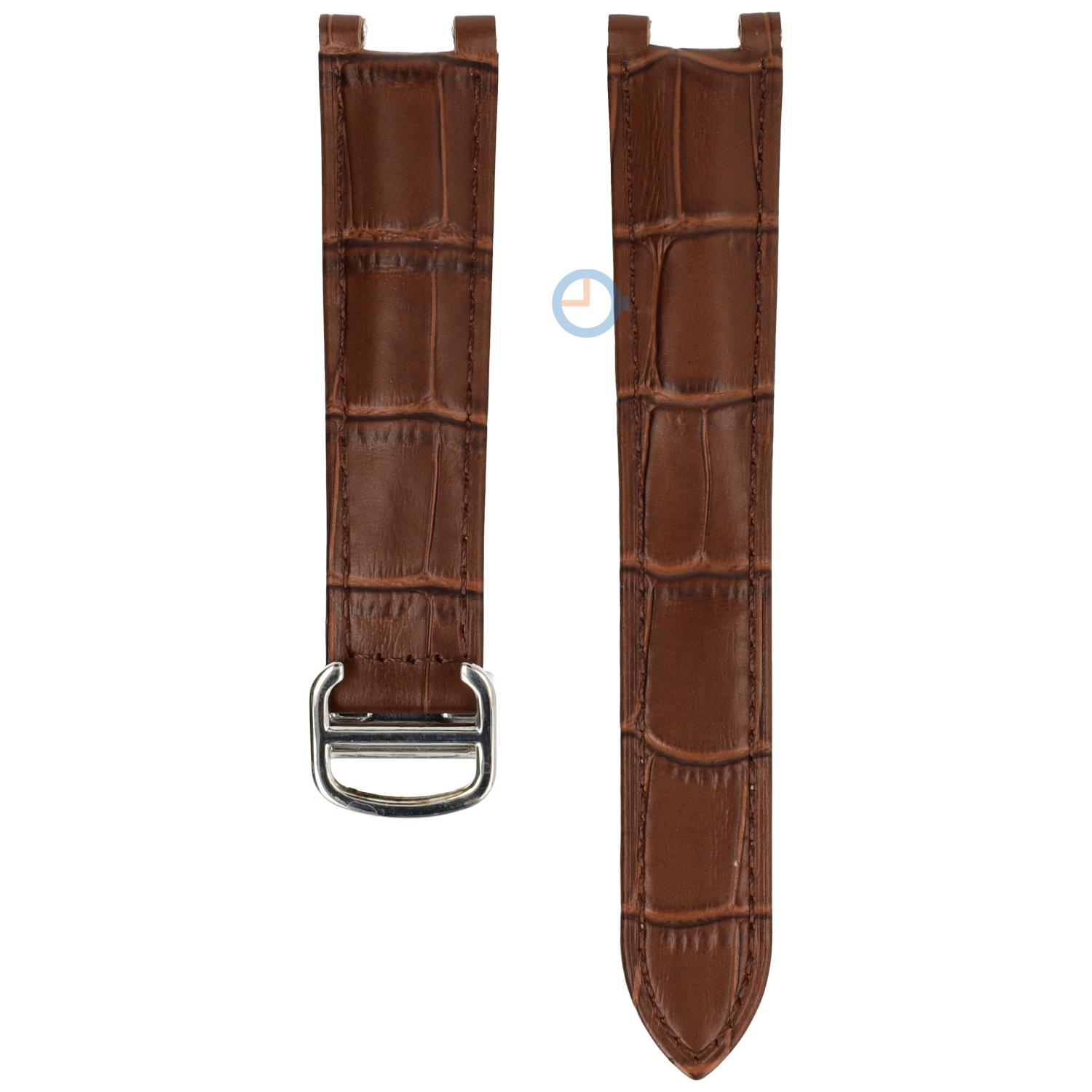 Uhrenarmband Cartier Pasha - 18/10 - braun mit silber