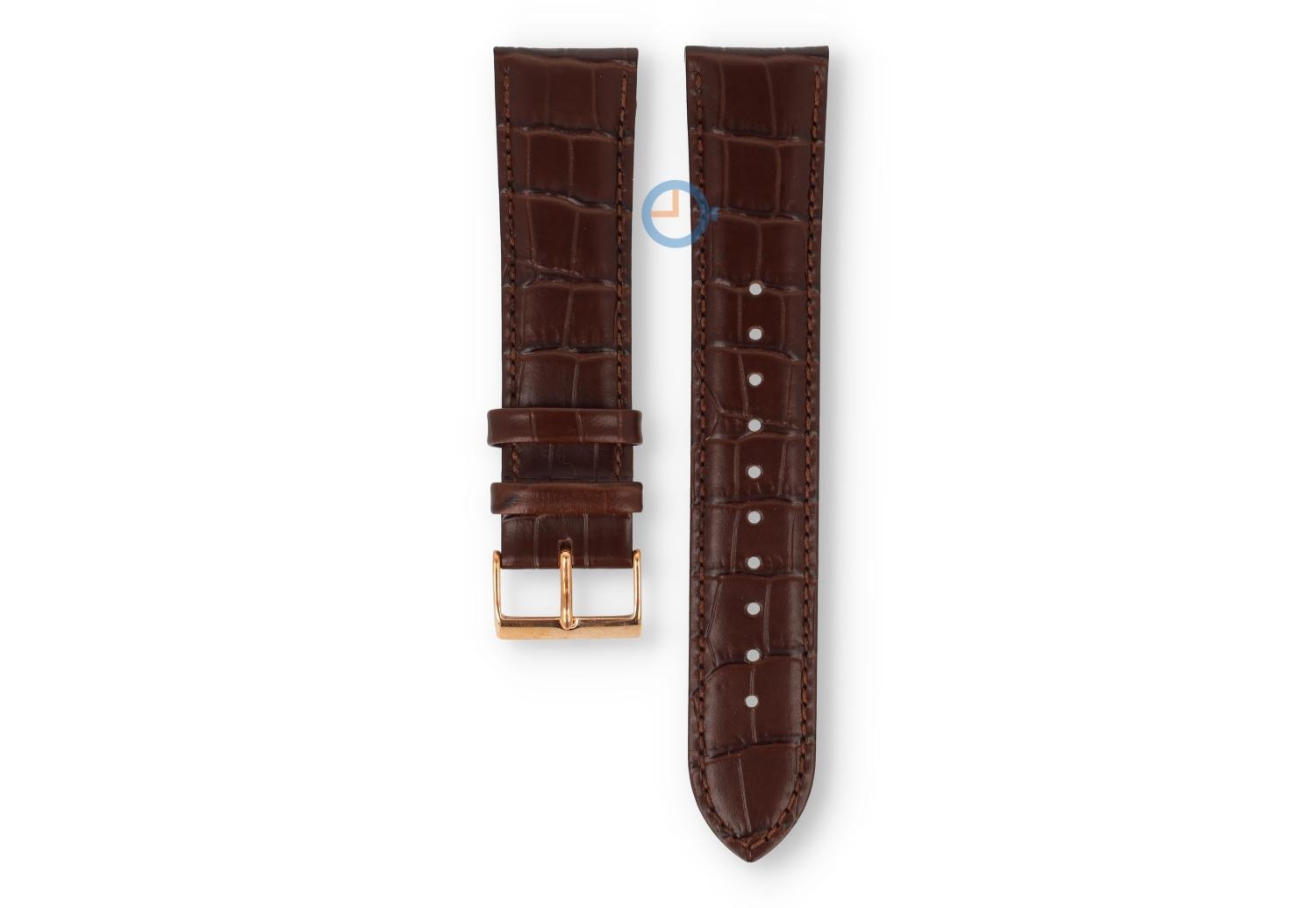 Hugo Boss 20mm Uhrenarmband - dunkelbraun Krokoleder