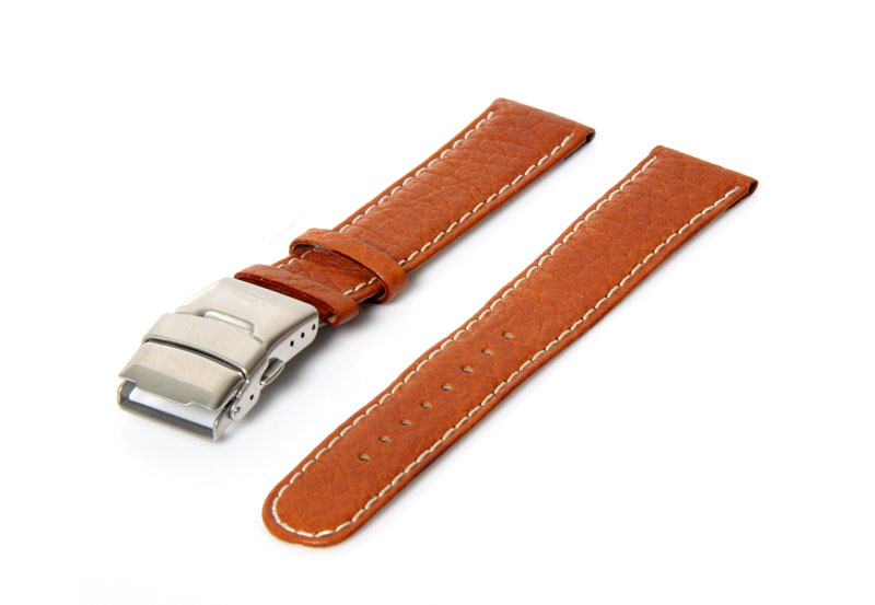 Aeromatic Uhrenarmband Braun 20mm Faltschließe