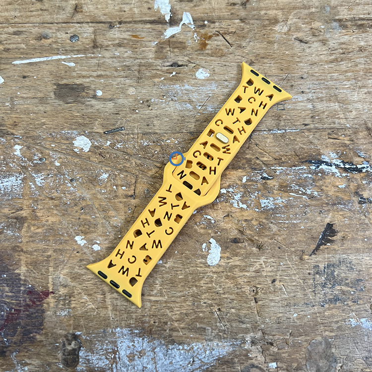 Letter silikon armbandje - Apple Watch 41mm - Gelb