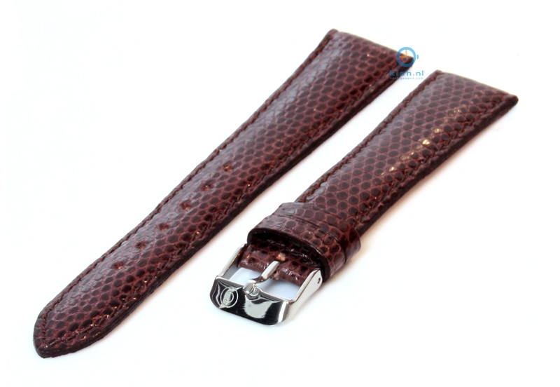 Uhrenarmband 14mm Dunkelbraun Eidechsenleder