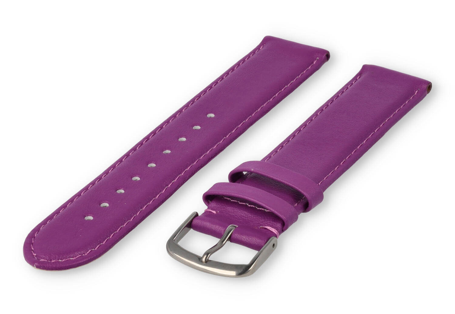 XL glatt Lederband - 22mm - lila