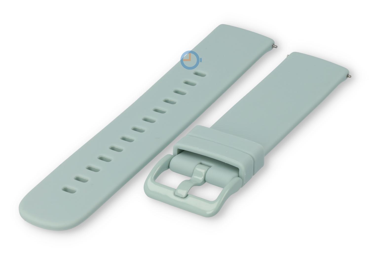 22mm glatt Silikon Band: gentle blue