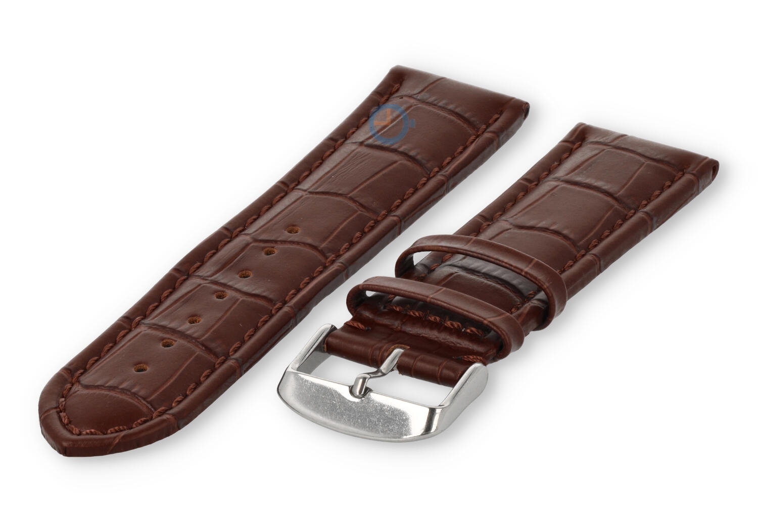 Starkes Uhrenarmband aus Kalbsleder - 26mm - dunkelbraun