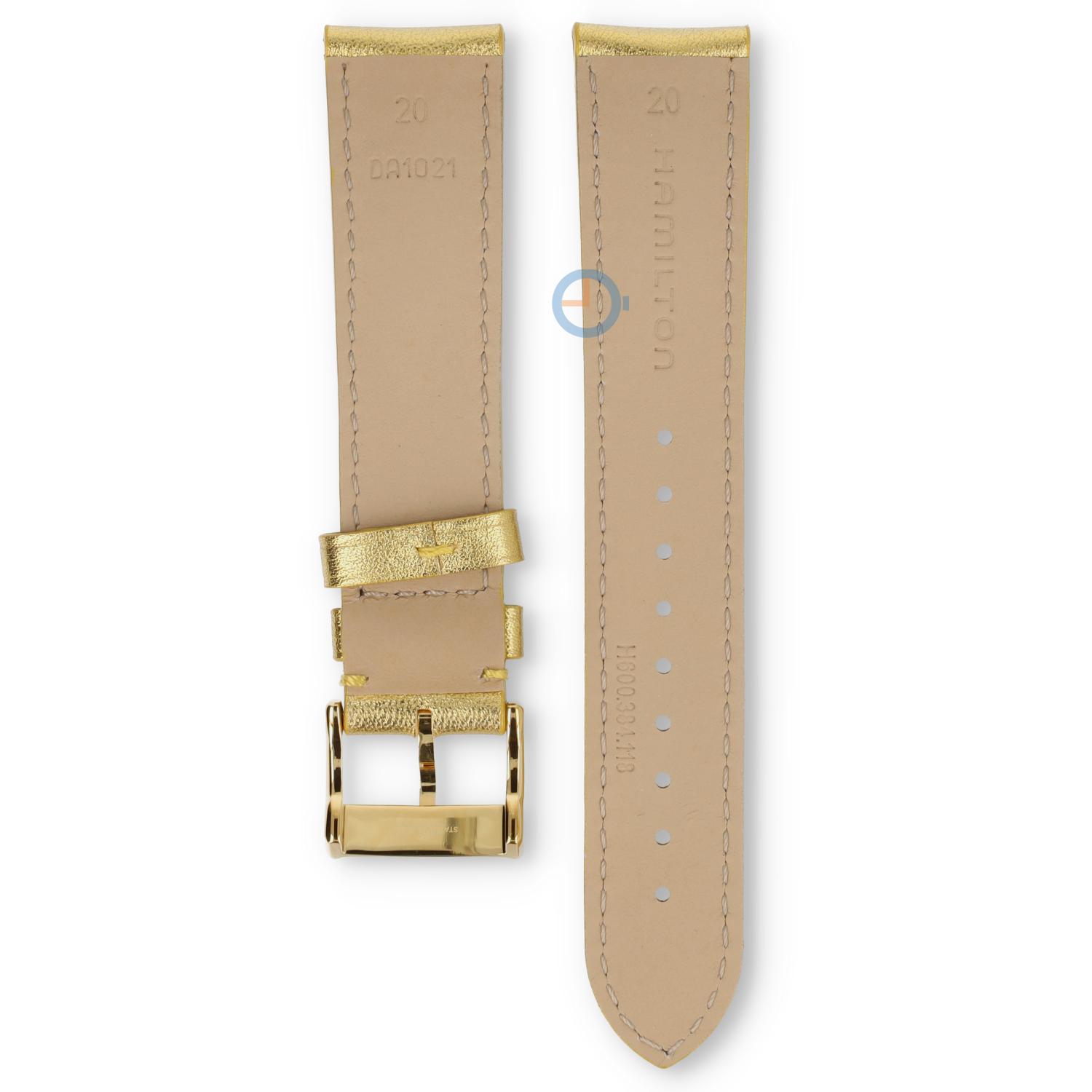 Hamilton Uhrenarmband H38436830 - Goldleder