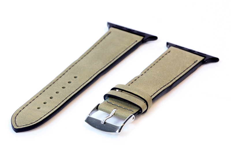 Apple Uhrenarmband Kalbsleder grÃ¼n - 44/45/46/49mm