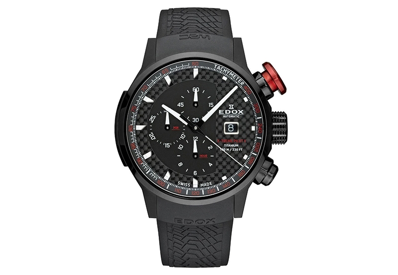 Edox Chronorally 30001 Uhrenarmband schwarz