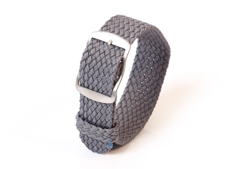 Perlon Uhrenarmband 22mm grau