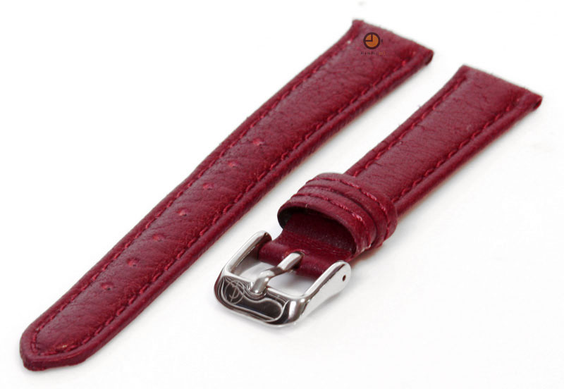 Uhrenarmband 12mm bordeaux Bisonleder