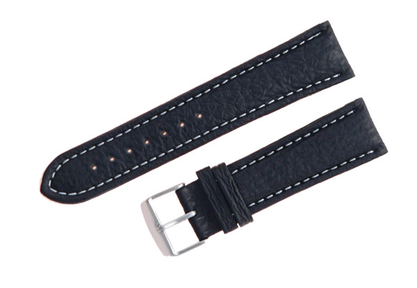 Uhrenarmband 20mm Schwarz Leder