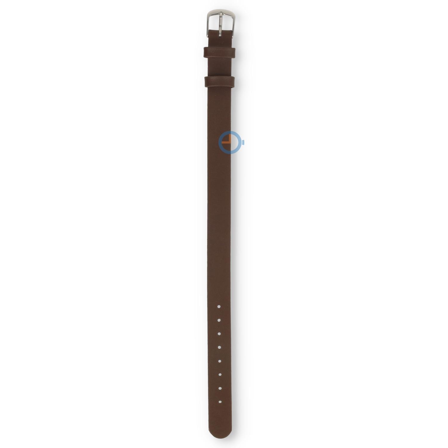 One-piece Leder Uhrenarmband - 12mm - dunkelbraun