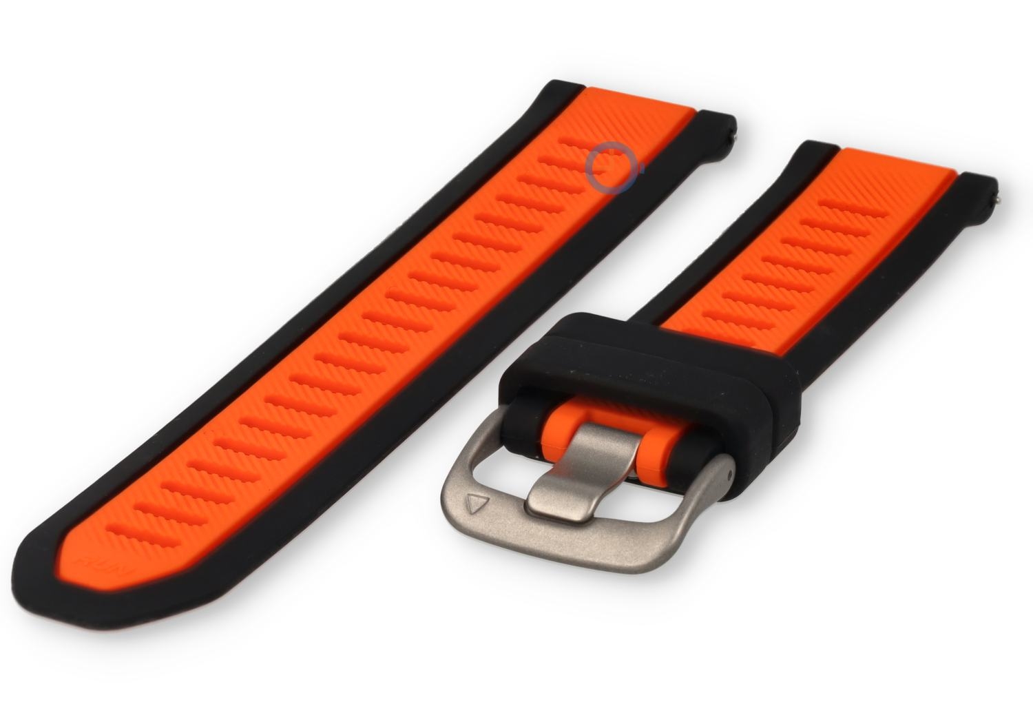 20mm Uhrenarmband Garmin Forerunner 165 - schwarz/orange
