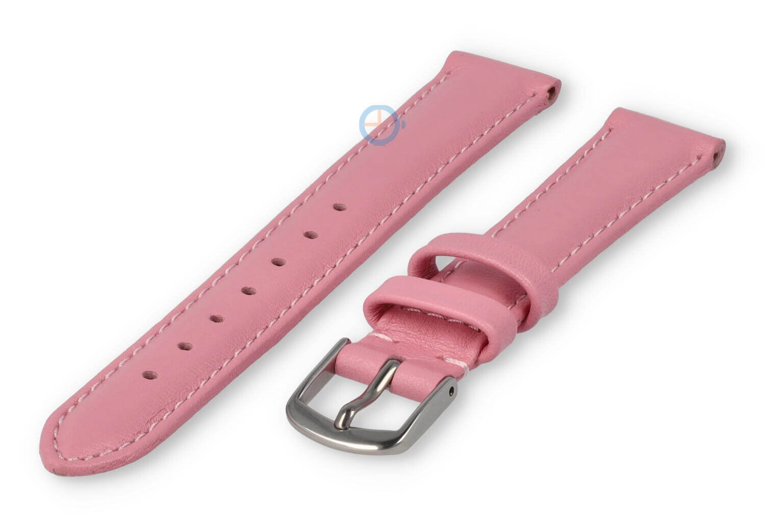12mm Uhrenarmband glatt Leder - hellrosa