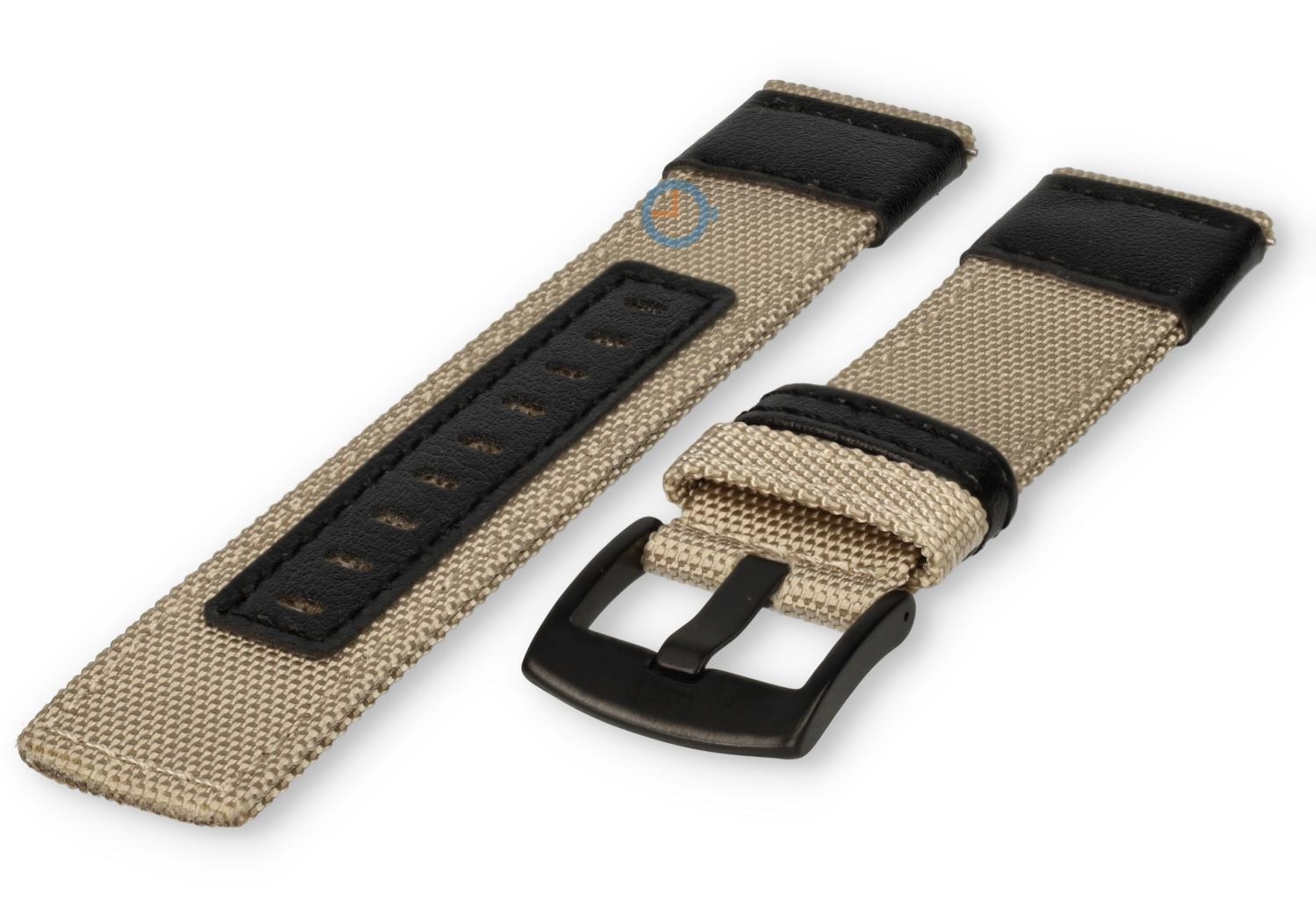 22mm Garmin Legacy Hero - Darth Vader Uhrenarmband - Nylon/Leder - 22mm beige