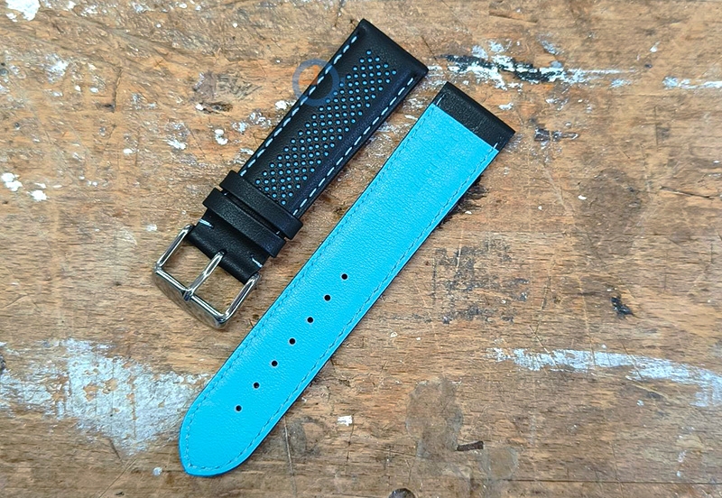 hybrid bandje - zwart met lichtblauw