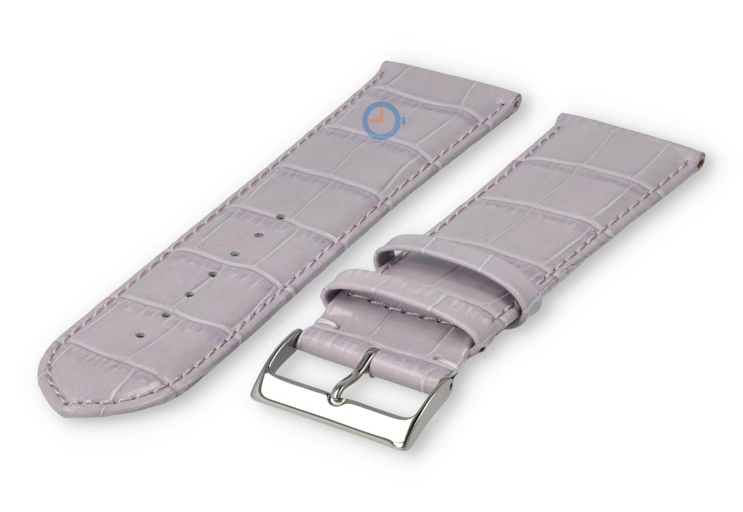 Kalbsleder XL band mit Kroko - Muster - 28mm - lavendel