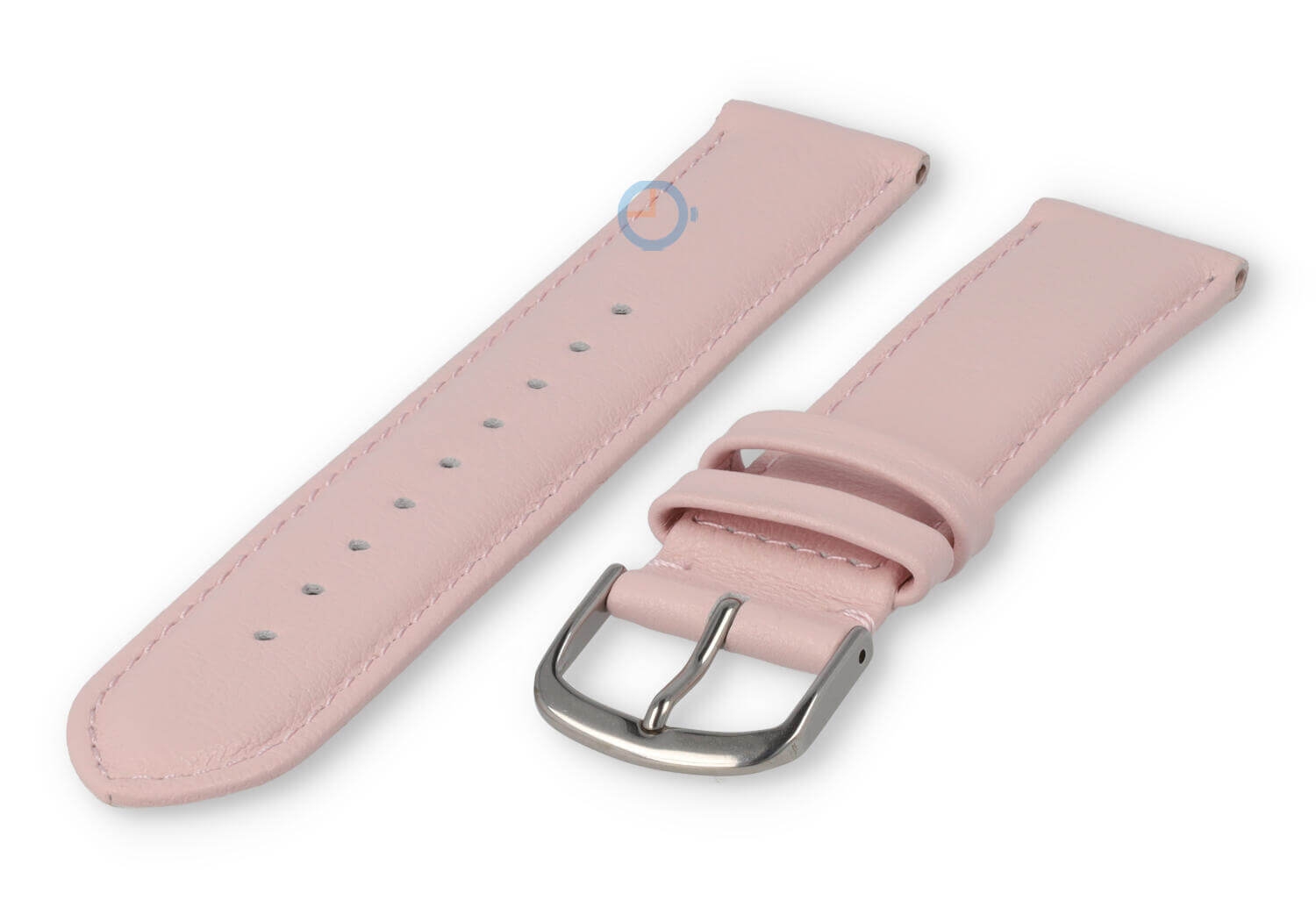 18mm Lederband mit Naht - pastellrosa