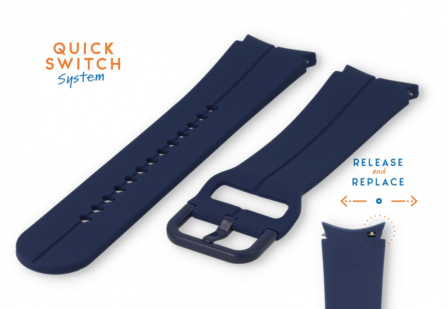 Samsung Galaxy Watch 5 Uhrenarmband Dunkelblau - 20mm