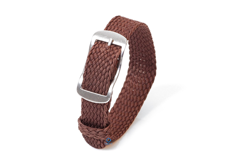 Perlon Uhrenarmband 14mm dunkelbraun