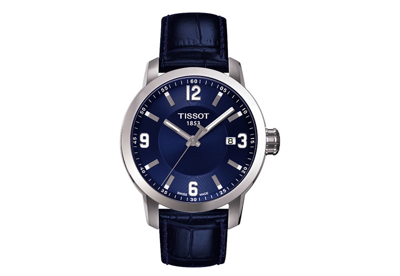 Tissot Uhrenarmband T0554101604700 blau Leder - XL