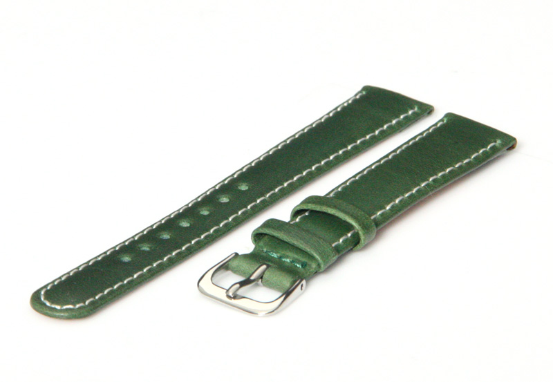 Uhrenarmband 14mm Grün Leder