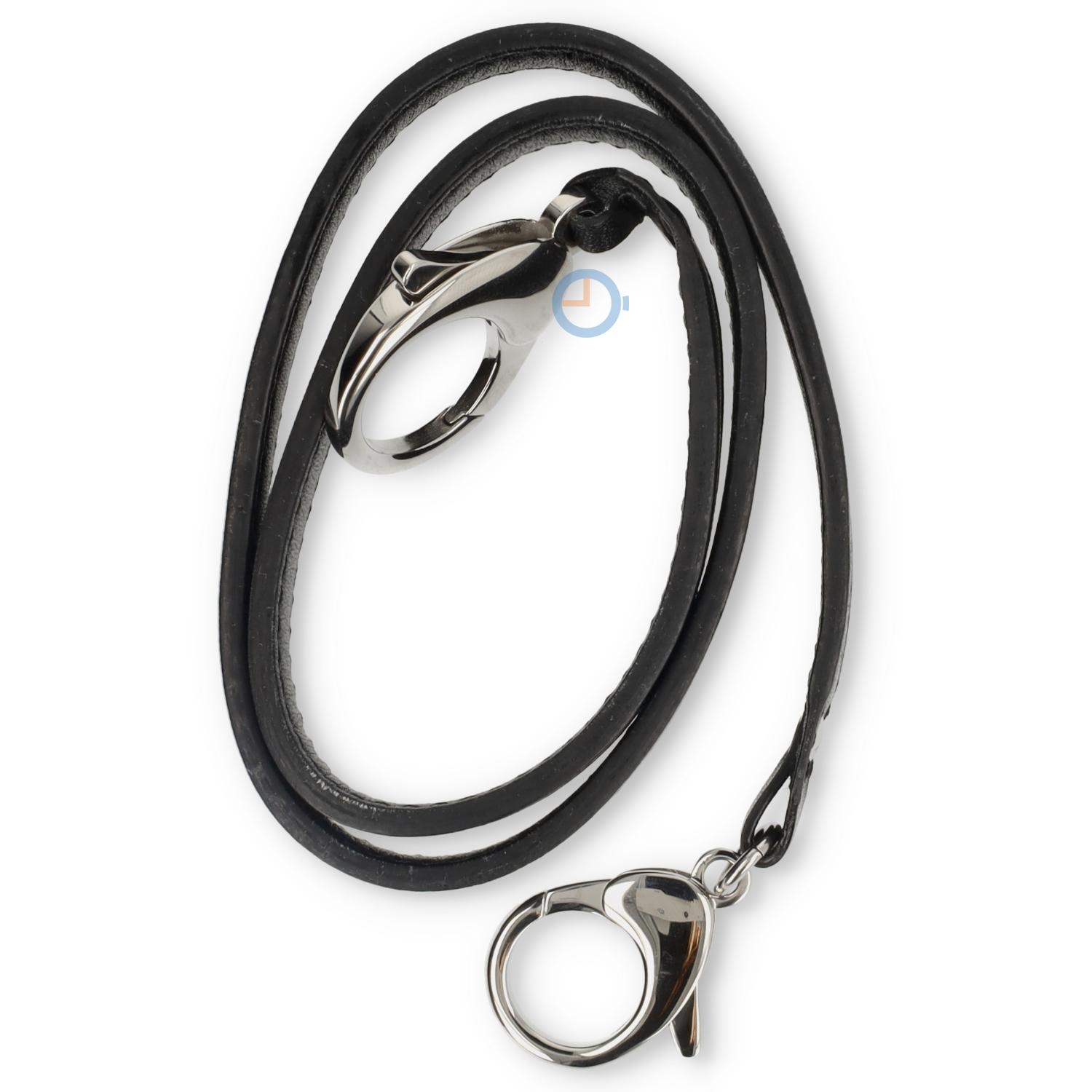 Universal schwarz Leder Band mit 2 haken - Seiko