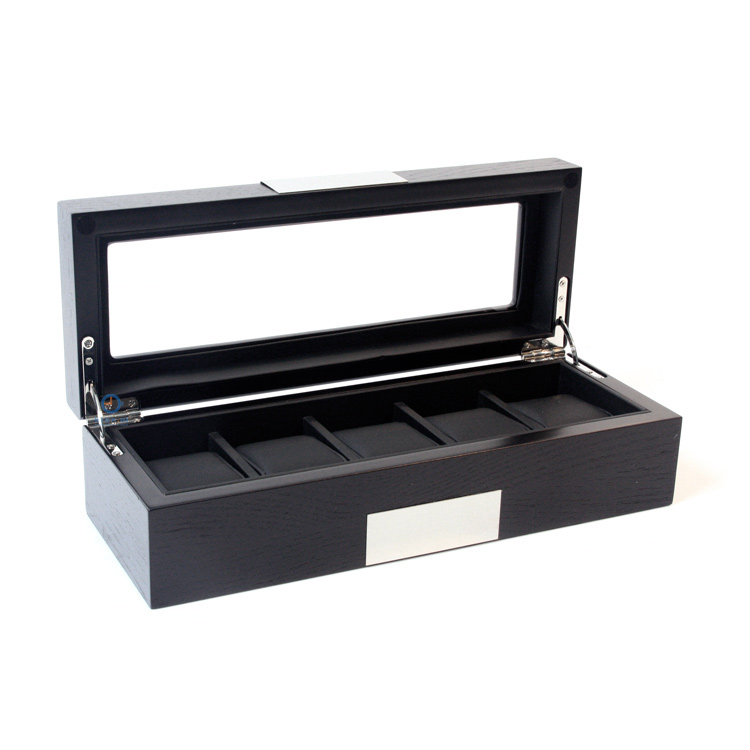 Design Uhrenbox mit Fenster für 5 Uhren