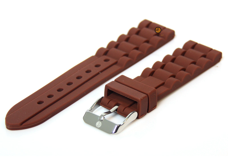 Silikon Uhrenarmband 20mm Braun
