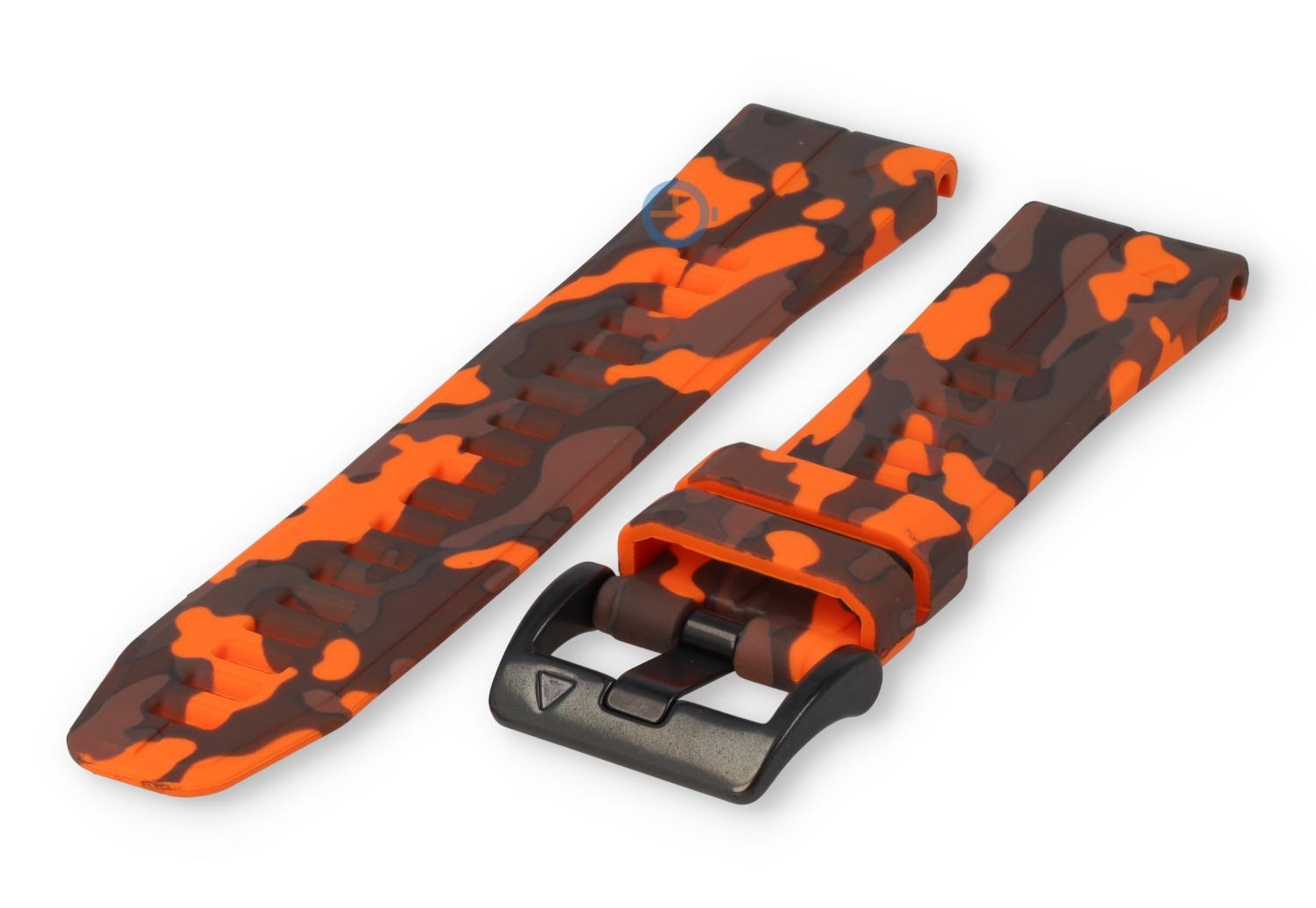 Quick Fit band Garmin Fenix 7 - camouflage - orange