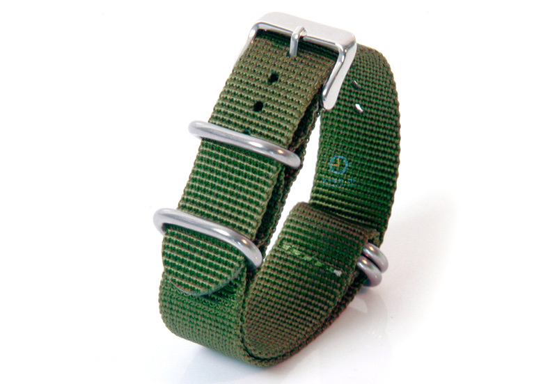 Uhrenarmband 22mm grün Nylon