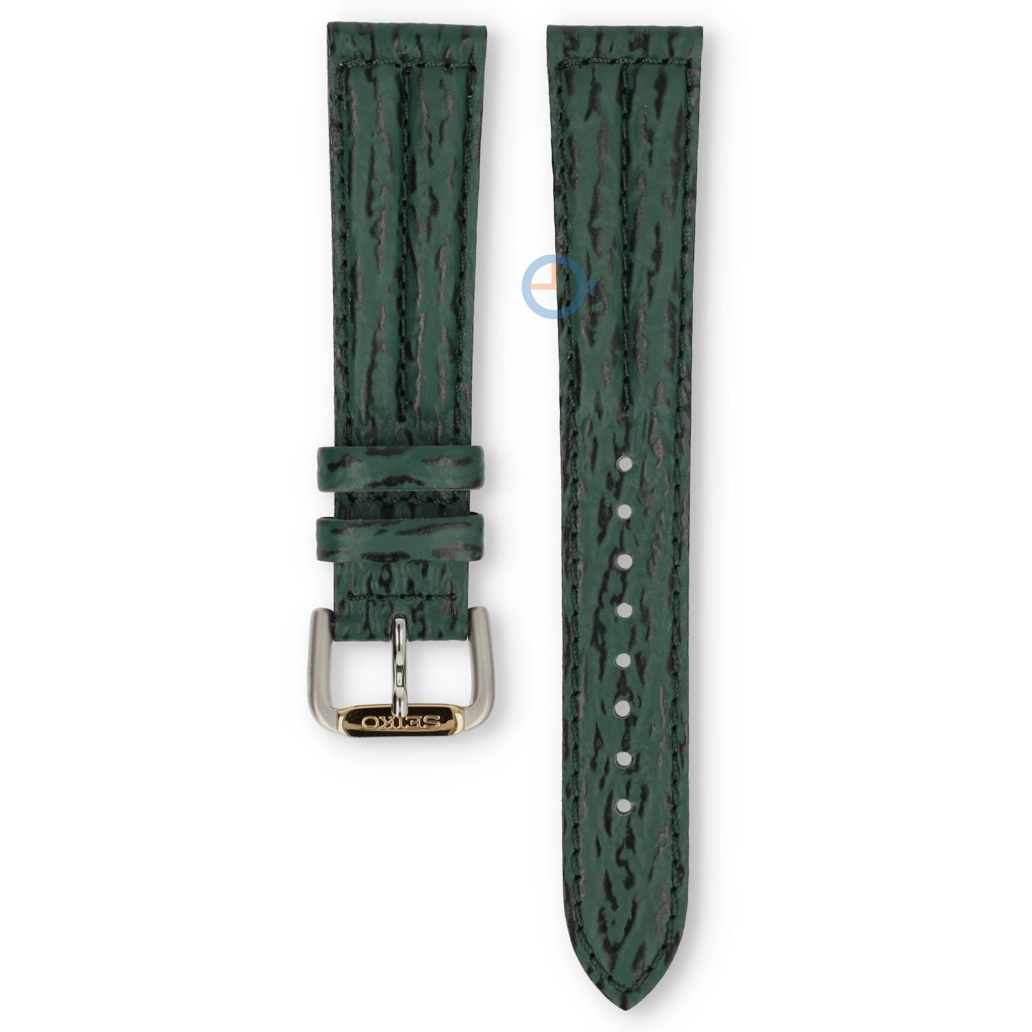 Universal 19mm grün Leder swimsafe Uhrenarmband - Seiko