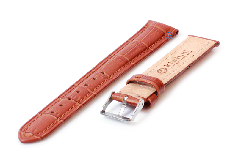 Horlogeband 18mm croco leer lichtbruin