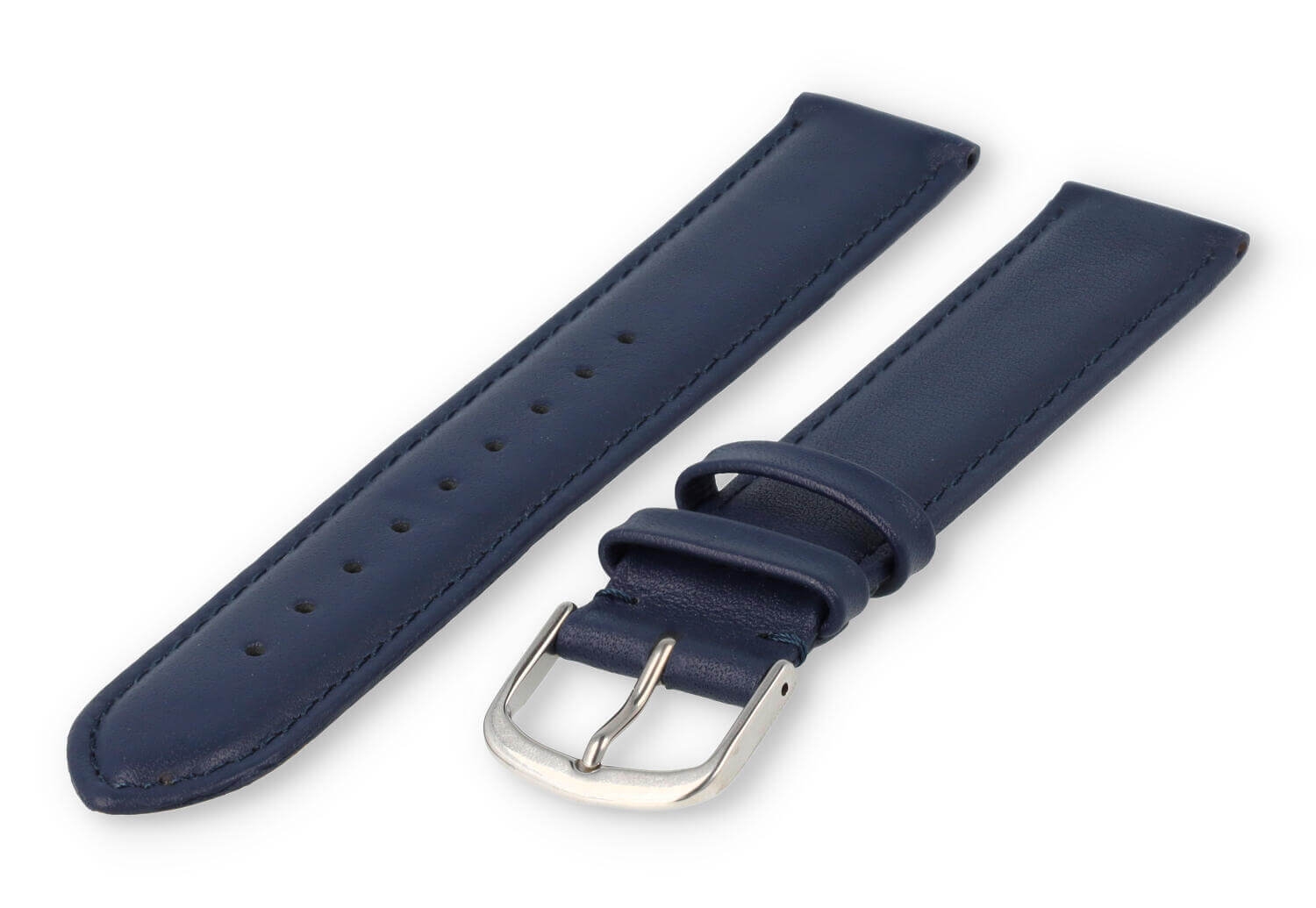 XL glatt Lederband - 18mm - dunkelbraun