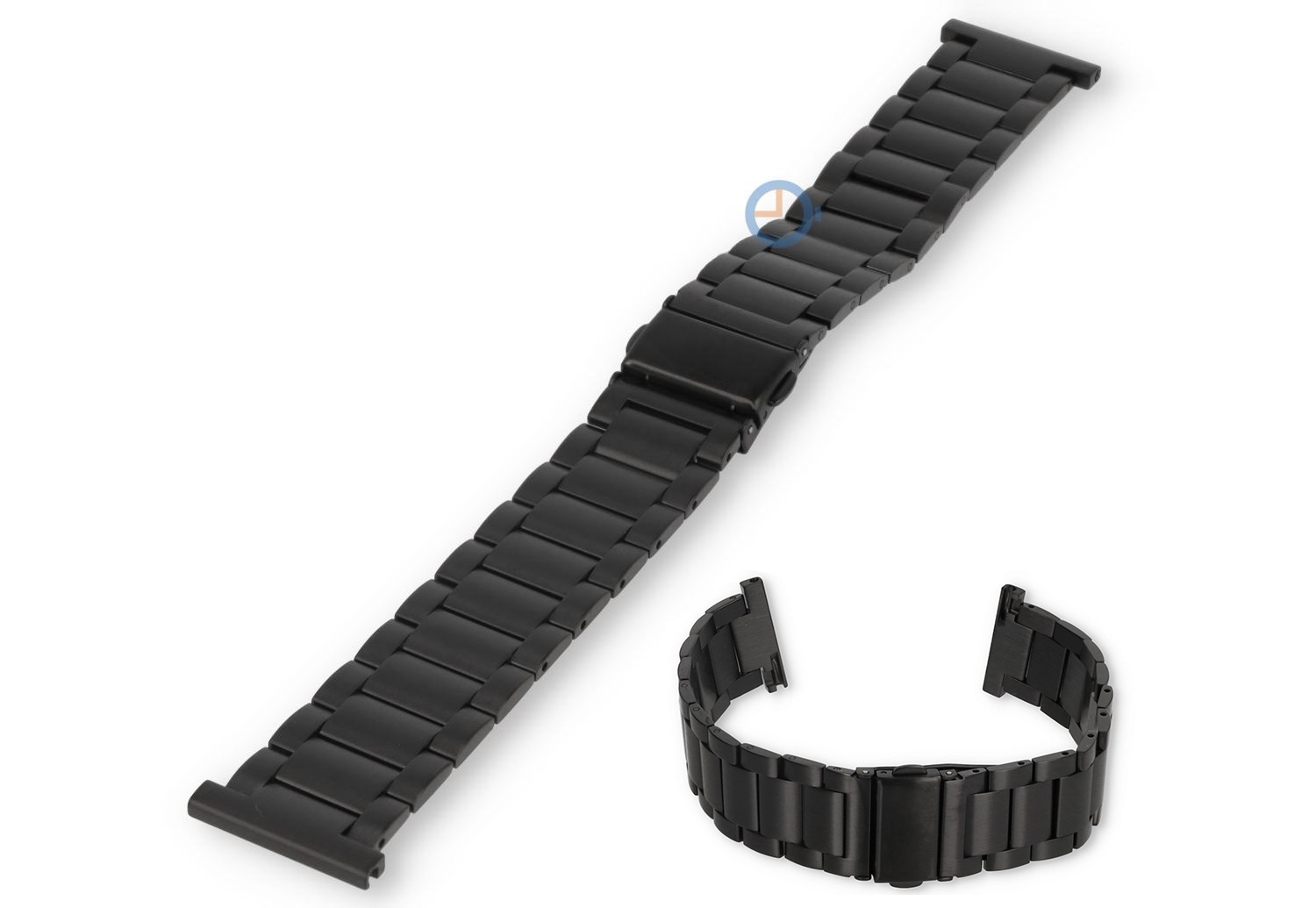 22mm matttes Stahl Band - black
