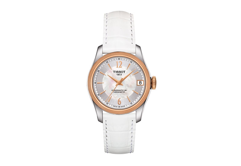 Tissot Uhrenarmband T1082082611700 weiß Leder