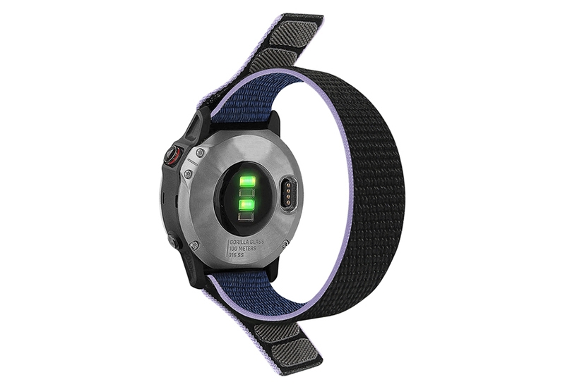 Garmin Fenix 5X/6X/7X horlogeband met klittenband - Paars