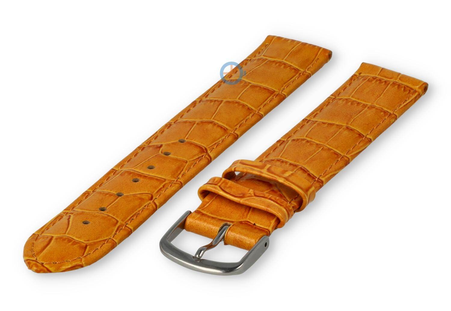 Krokoleder Extra langes Uhrenarmband - 18mm - Aprikose