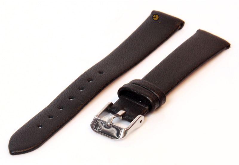 Uhrenarmband 14mm Schwarz nahtloses Leder