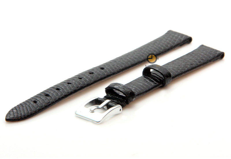Uhrenarmband 12mm Schwarz Leder