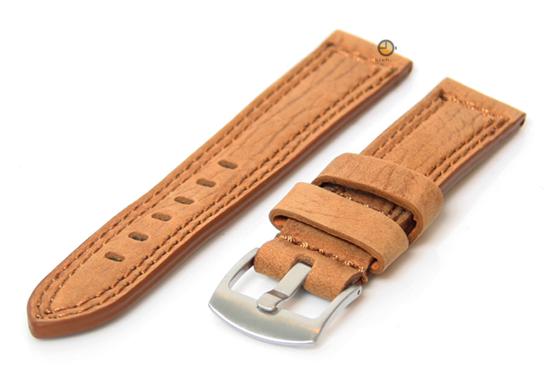 Uhrenarmband 20mm Camel Leder