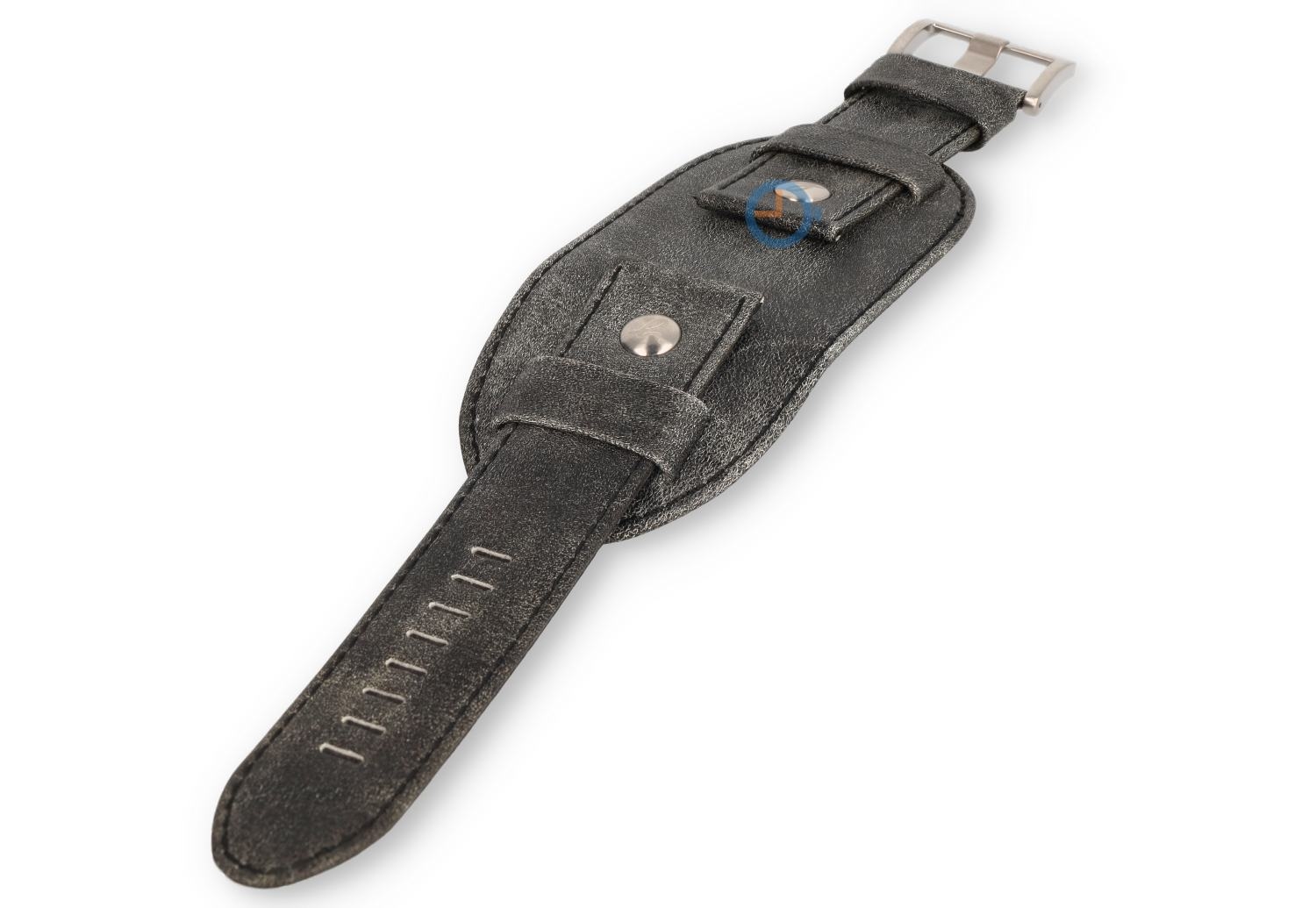 Universal 24mm grau Leder Uhrenarmband - Agnis B