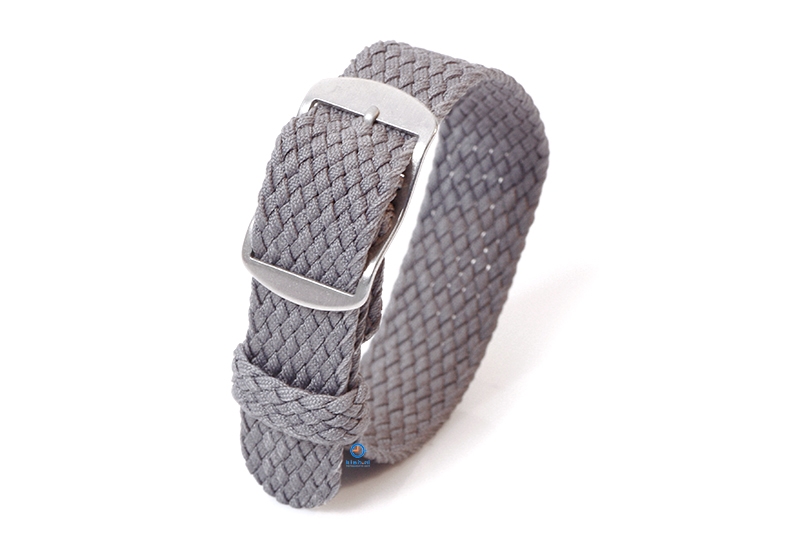 Perlon Uhrenarmband 16mm grau