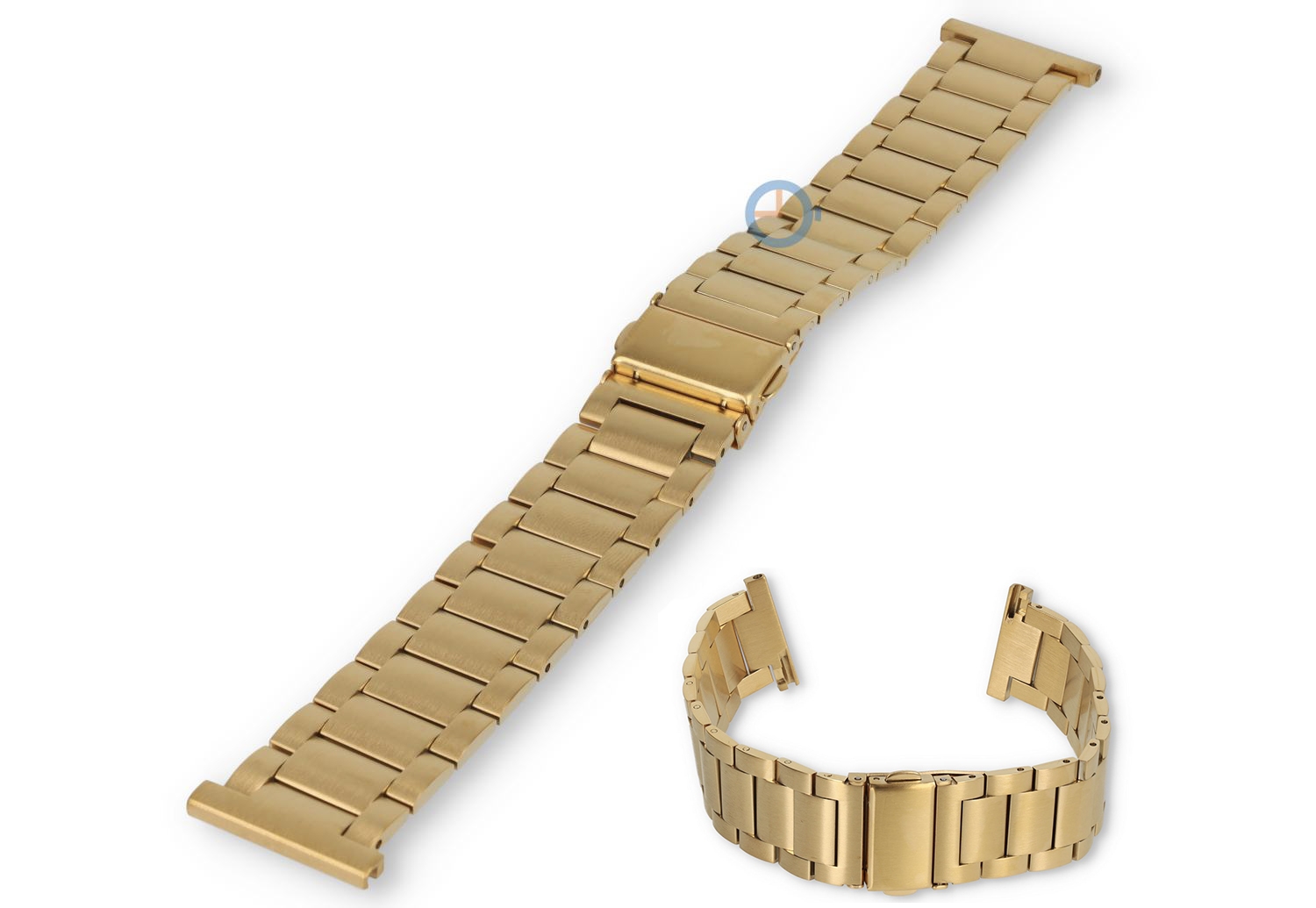 22mm matttes Stahl Band - gold